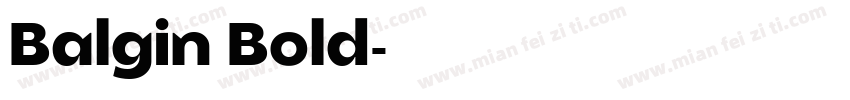 Balgin Bold字体转换